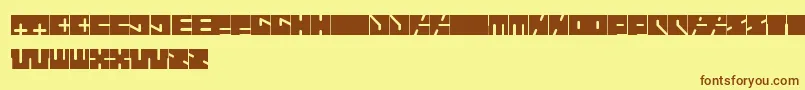 HighwayPatrol-fontti – ruskeat fontit keltaisella taustalla