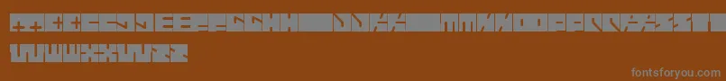 HighwayPatrol-fontti – harmaat kirjasimet ruskealla taustalla