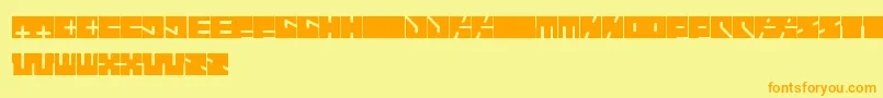 HighwayPatrol Font – Orange Fonts on Yellow Background