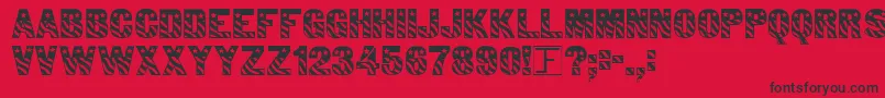 Patriot Font – Black Fonts on Red Background