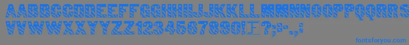 Patriot Font – Blue Fonts on Gray Background