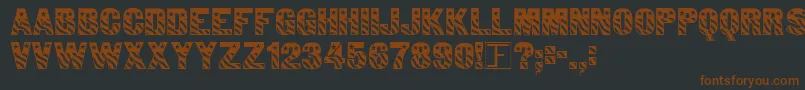 Patriot-fontti – ruskeat fontit mustalla taustalla