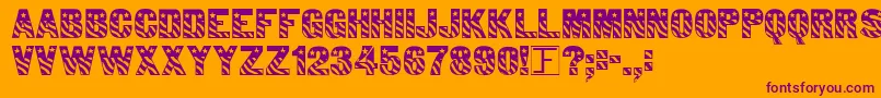 Patriot Font – Purple Fonts on Orange Background