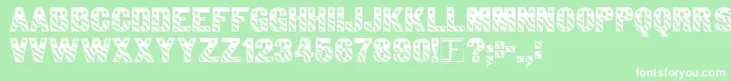 Patriot Font – White Fonts on Green Background