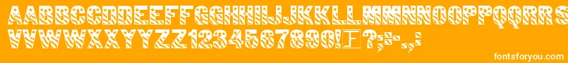 Patriot Font – White Fonts on Orange Background