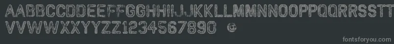 フォントVtksClassic – 黒い背景に灰色の文字