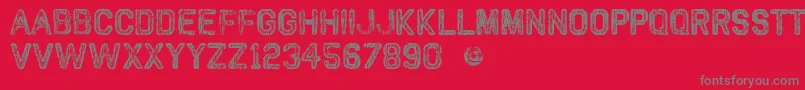 VtksClassic Font – Gray Fonts on Red Background