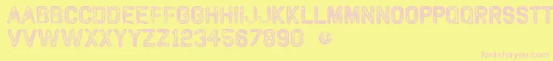 VtksClassic Font – Pink Fonts on Yellow Background