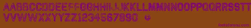 VtksClassic Font – Purple Fonts on Brown Background