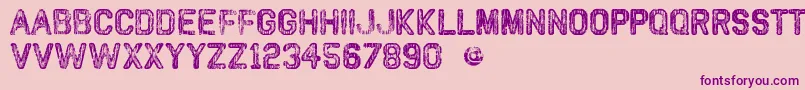 VtksClassic Font – Purple Fonts on Pink Background