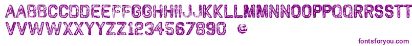 VtksClassic Font – Purple Fonts on White Background