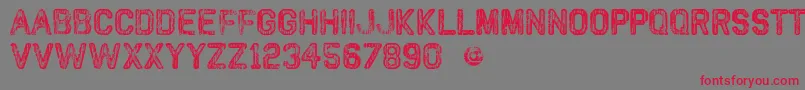 VtksClassic Font – Red Fonts on Gray Background