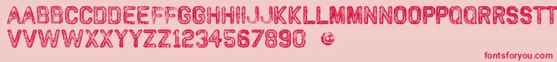 VtksClassic Font – Red Fonts on Pink Background