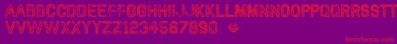 VtksClassic Font – Red Fonts on Purple Background