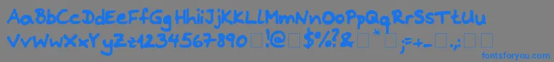 Riddleprint Font – Blue Fonts on Gray Background