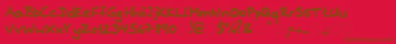 fuente Riddleprint – Fuentes Marrones Sobre Fondo Rojo