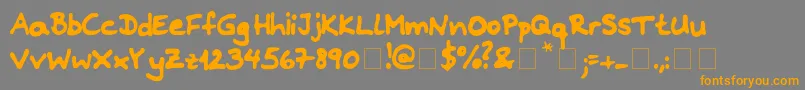 Police Riddleprint – polices orange sur fond gris