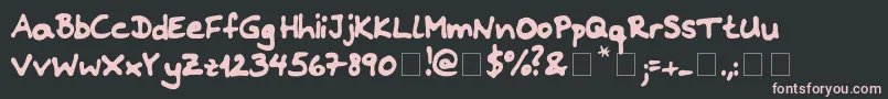 Riddleprint Font – Pink Fonts on Black Background