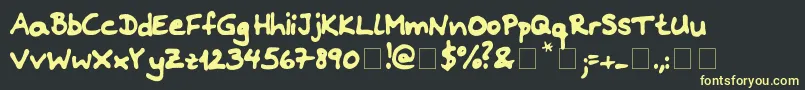 Riddleprint Font – Yellow Fonts on Black Background