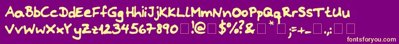 Riddleprint Font – Yellow Fonts on Purple Background