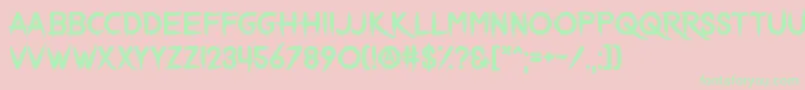 fuente PrideCometh – Fuentes Verdes Sobre Fondo Rosa