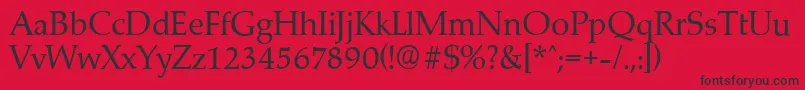 MarathonserialRegular Font – Black Fonts on Red Background