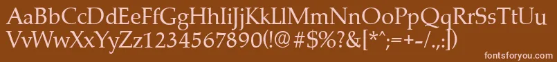 MarathonserialRegular Font – Pink Fonts on Brown Background