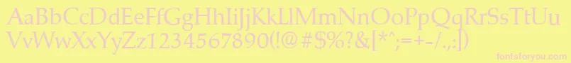 MarathonserialRegular Font – Pink Fonts on Yellow Background