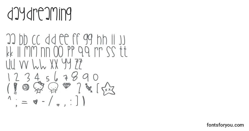 Daydreaming Font – alphabet, numbers, special characters