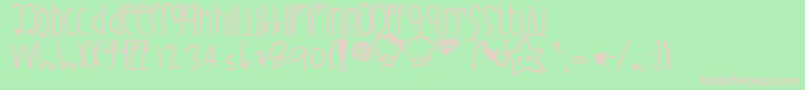 Daydreaming Font – Pink Fonts on Green Background