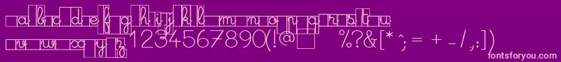 MaternellecolorCursiveCase Font – Pink Fonts on Purple Background