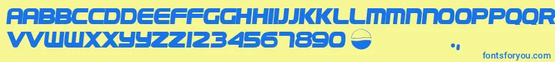 PepsiPl Font – Blue Fonts on Yellow Background