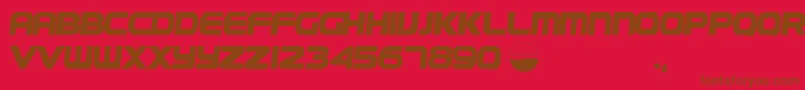 フォントPepsiPl – 赤い背景に茶色の文字