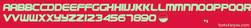 PepsiPl Font – Green Fonts on Red Background