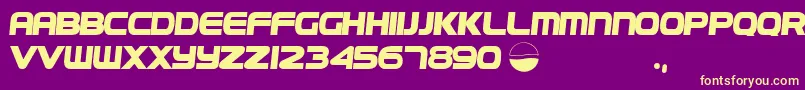 PepsiPl Font – Yellow Fonts on Purple Background