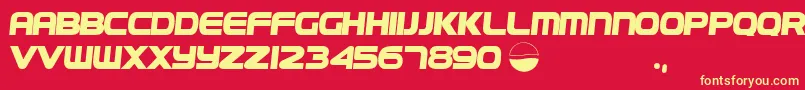 PepsiPl Font – Yellow Fonts on Red Background