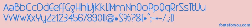 Xtravagant Font – Blue Fonts on Pink Background