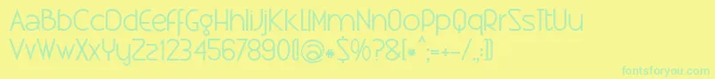 Xtravagant Font – Green Fonts on Yellow Background