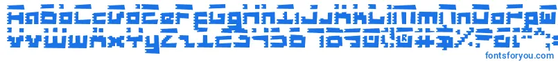 フォントRoidro – 白い背景に青い文字