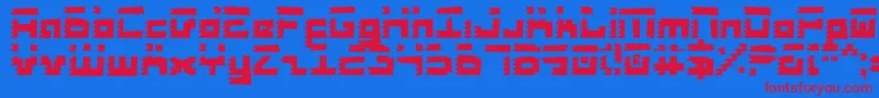 Roidro Font – Red Fonts on Blue Background