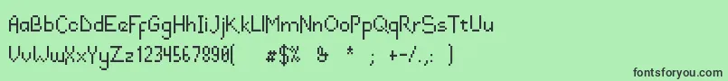 fuente Draconianpixelsregular – Fuentes Negras Sobre Fondo Verde