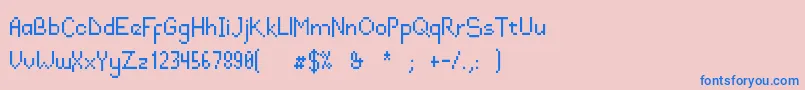 Draconianpixelsregular Font – Blue Fonts on Pink Background