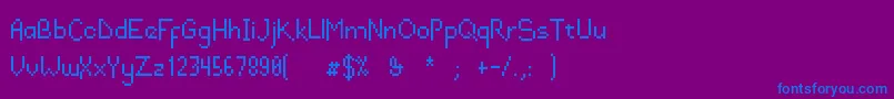 Draconianpixelsregular Font – Blue Fonts on Purple Background