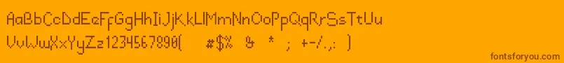 Draconianpixelsregular Font – Brown Fonts on Orange Background