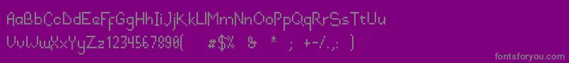 Draconianpixelsregular-Schriftart – Graue Schriften auf violettem Hintergrund