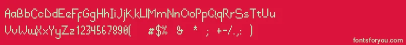 Draconianpixelsregular Font – Green Fonts on Red Background