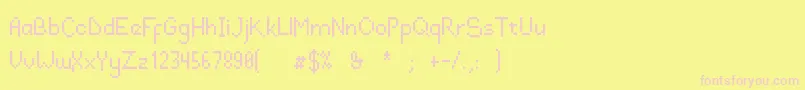 Draconianpixelsregular Font – Pink Fonts on Yellow Background
