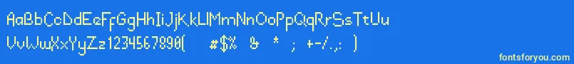 Draconianpixelsregular Font – Yellow Fonts on Blue Background