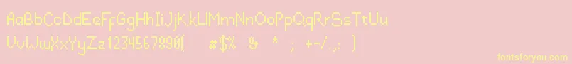 Draconianpixelsregular Font – Yellow Fonts on Pink Background