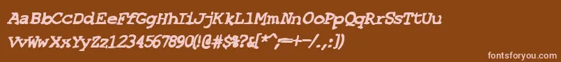 En savoir plus sur la police SfEspionageHeavyOblique Police SfEspionageHeavyOblique – polices roses sur fond brun
